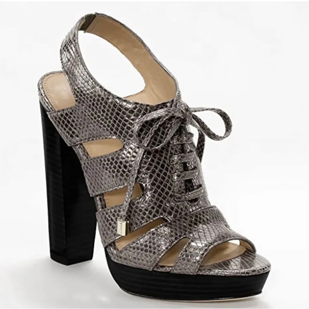 Coach Gray and Silver Sandals with Sleek Design